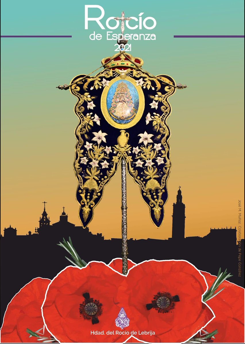 Cartel de la Hermandad <a href="/ElRocioLEBRIJA/">Hdad. Rocío de Lebrija</a>