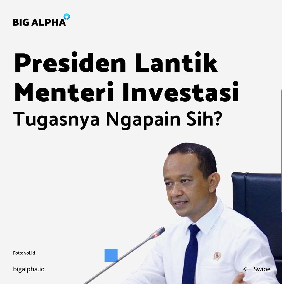 BigAlphaID's tweet photo. [BREAKING] Presiden @jokowi resmi melantik Menteri Investasi, Bahlil Lahadalia. https://t.co/35haDaIMrX