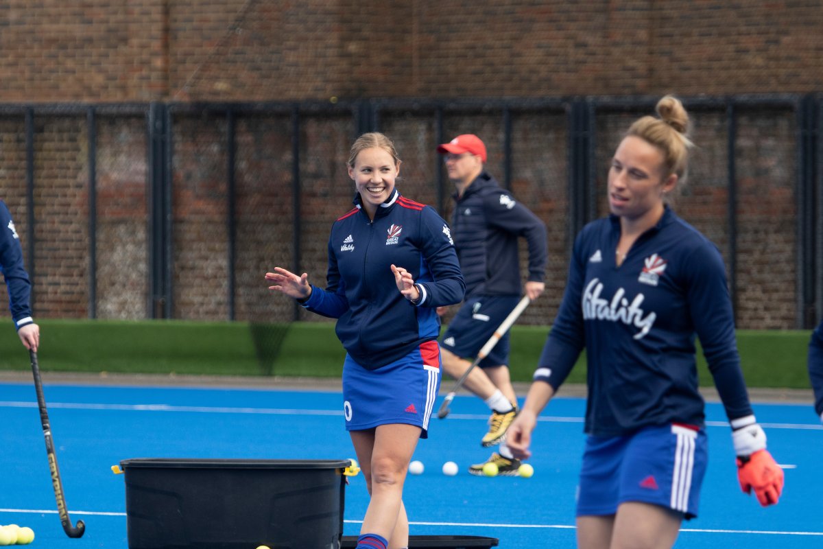 GBHockey's tweet photo. Smiles all round as our women returned to the pitch with victory over Ireland yesterday 😁

We'll be hoping to repeat the feat in tonight's second match 🤞 @Vitality_UK

See more photos ➡️ https://t.co/fGMEptmUaS https://t.co/NQSfIS2Ckw