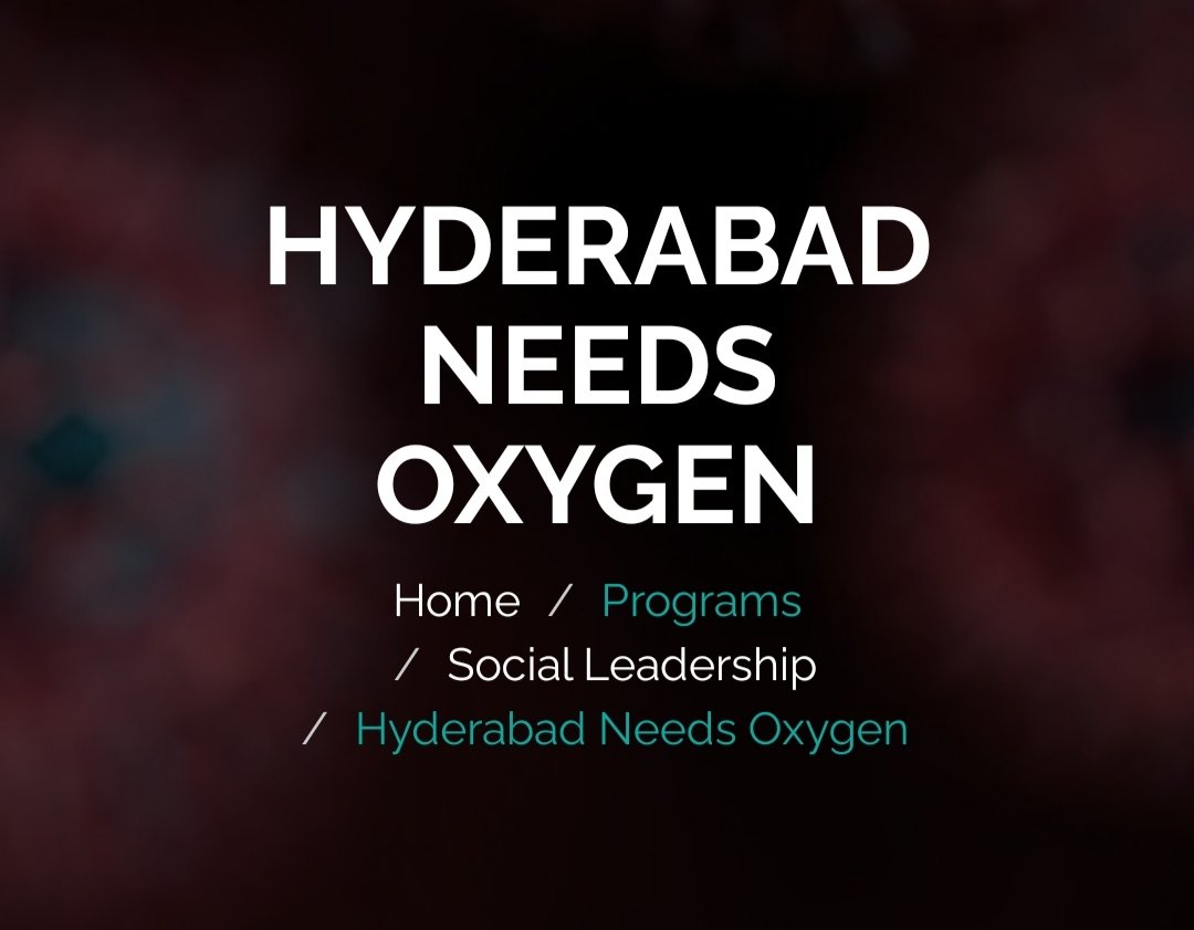  @Nirmaan_Org have an  #Oxygen fund raiser for  #Hyderabad Includes USD option!  #Covid19IndiaHelp   https://nirmaan.org/hyderabad-needs-oxygen.html