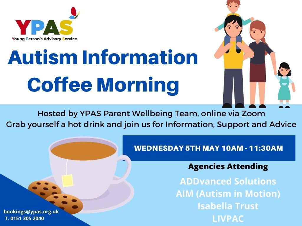 YPASLiverpool's tweet photo. Grab a drink and join our amazing parent wellbeing team for a Zoom session all about information, support and advice available from the agencies listed below.

#parenting #youngpeople #support #ypas https://t.co/HCeEgumx6R