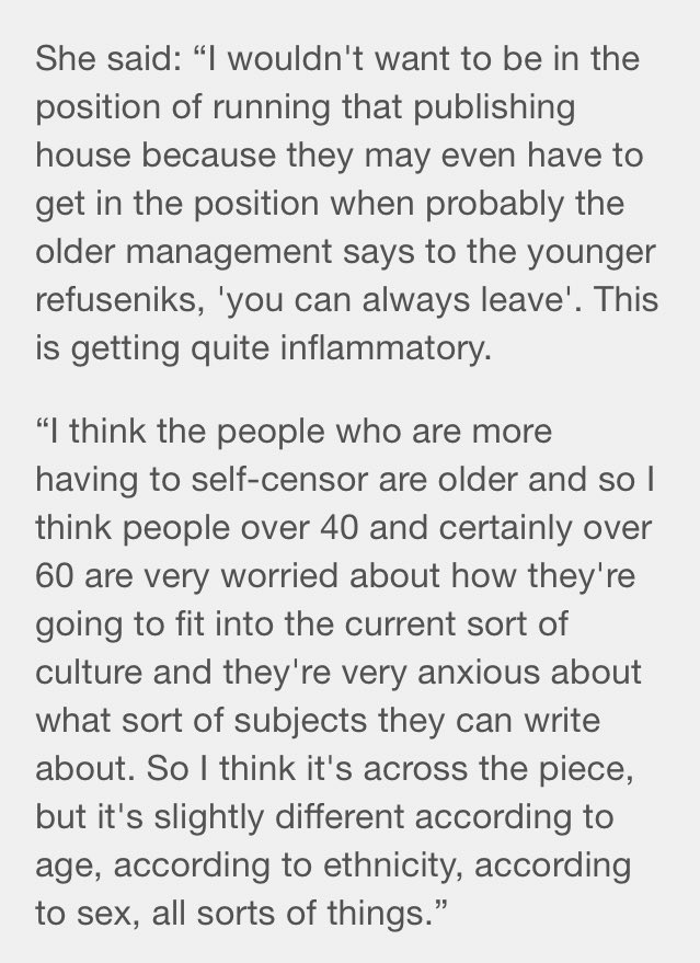 ‘Younger refuseniks’ says it all. Grandad’s a bit racist, but it’s a generational thing, so we leave him to it. Absolutely refuse to accept this issue has a clean line between young people and older people.