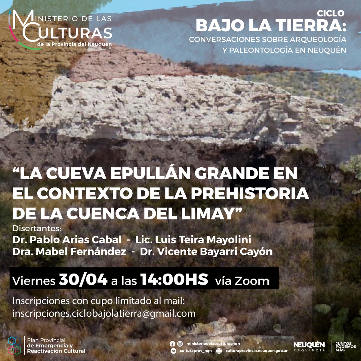 GIMGeomatics's tweet photo. 📣El próximo viernes 30 a las 14:00 h. participaremos en el ciclo de conferencias sobre #arqueología y #paleontología que organiza el @culturaprov_nqn https://t.co/6NJkHo3Yl5