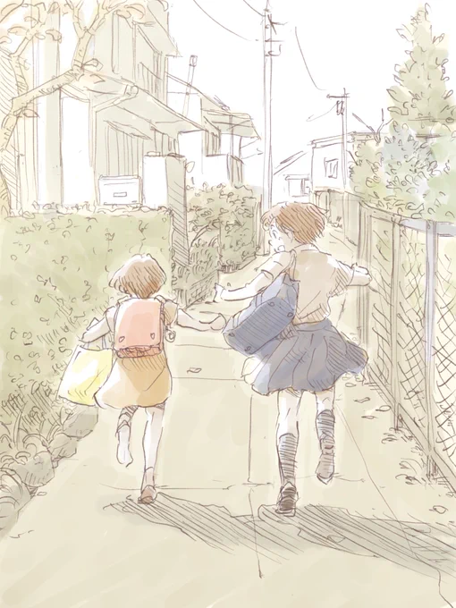 わたしとわたし。
再掲です。2枚目がいちおう清書ですが、そんなに変わりませんね🙃 