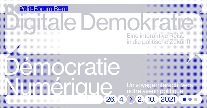 DezentrumCH's tweet photo. Nicht verpassen! Heute 18:30 #Vernissage im @PolitForumBern zur Ausstellung «Digitale Demokratie – eine interaktive Reise in die politische Zukunft». @WThurnherr hält ein Referat und @gfsbern, @dsj_fspj_fspg, @Dezentrum präsentieren ihre @taswiss Studienergebnisse. Schaltet ein!