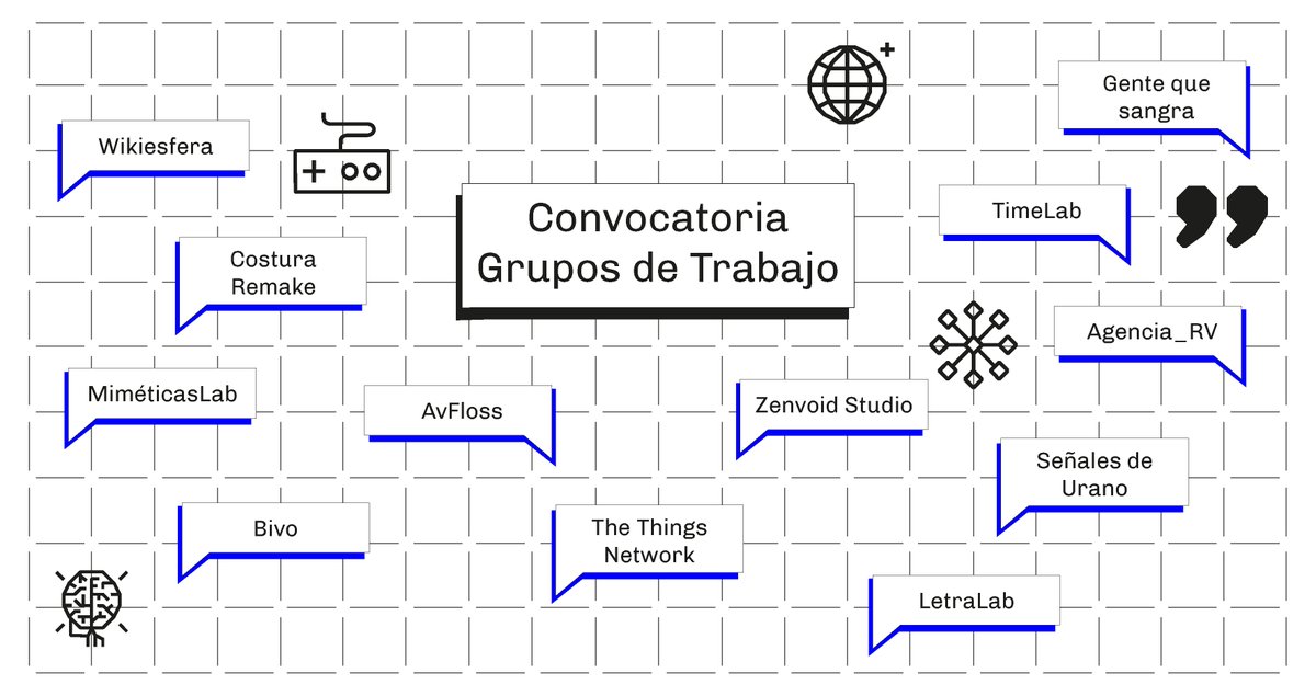 💥Hemos lanzado la I convocatoria interna a grupos de trabajo para promover las actividades de las diferentes comunidades, hacer un ejercicio de transparencia sobre los recursos de los que los grupos pueden disponer y generar un marco en el que compartir saberes y conocimientos.