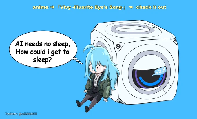 Gooooooooooood evening guys~~and GOOD Morning to my friends who live in the other side of the 🌏 

only(maybe "still") 3days to go to watch 「Vivy Fluorite Eye's Song」EP6.
I Can't wait!!!😆.   by the way,that jacket really suits her☺️ (EP5)

#vivy 
#ヴィヴィ 