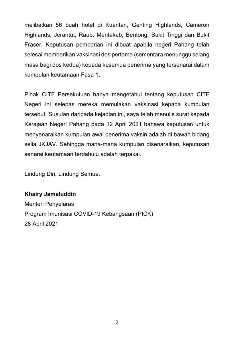 Khairykj's tweet photo. Jawapan kepada tuduhan saya mengarahkan pekerja Genting divaksin.
https://t.co/QrOcDwWitN https://t.co/eNHhcOA3Dq