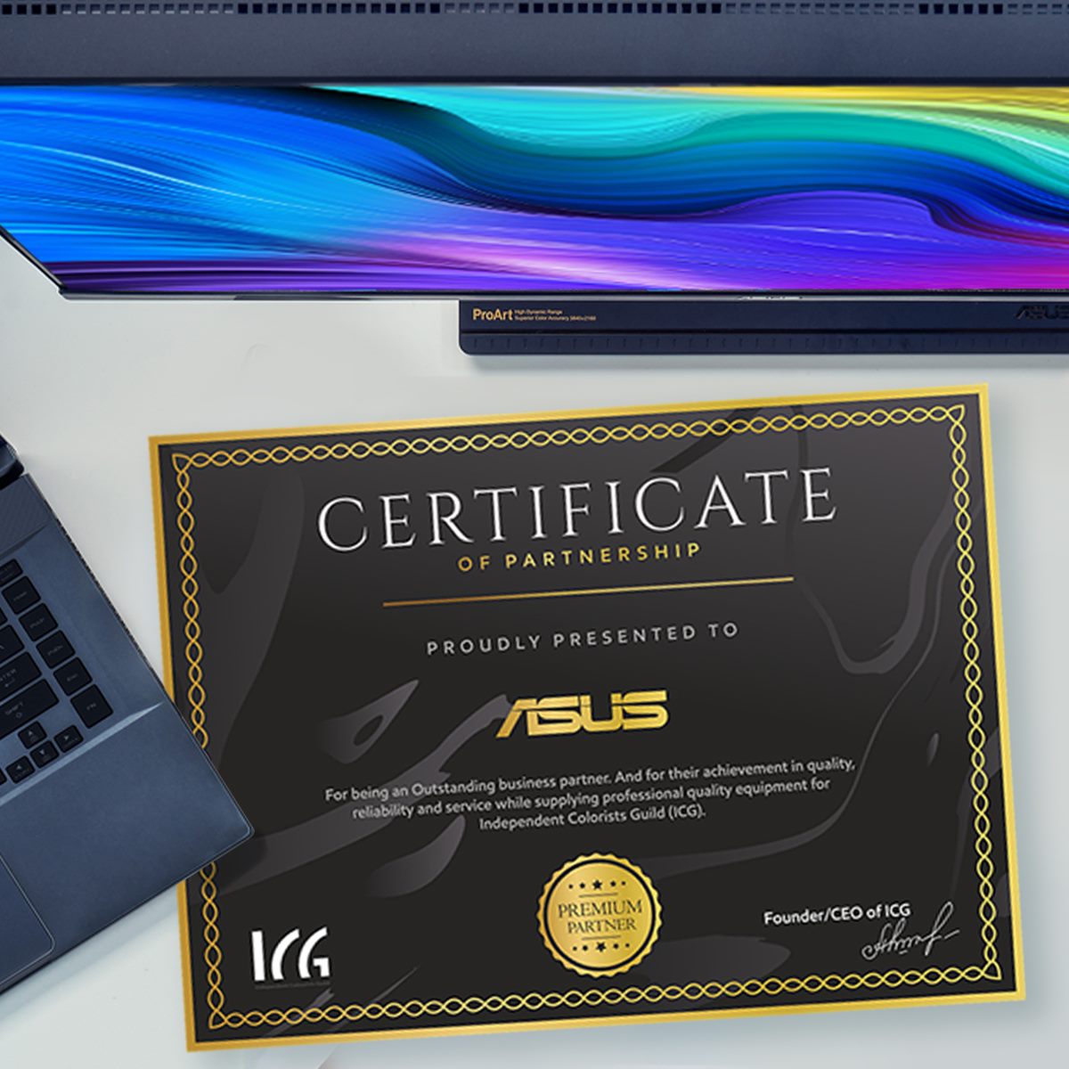 ASUSIndia's tweet image. We are thrilled to announce that ASUS #ProArt professional displays are recognized by the Independent Colorists Guild (ICG). #PowerUpYourImagination