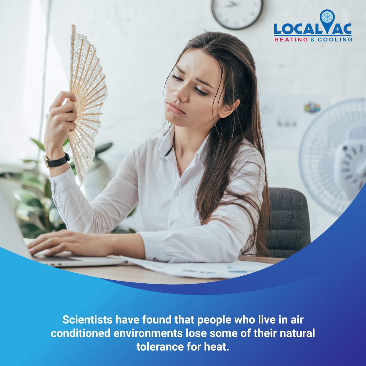 TheLocalAC's tweet image. Scientists have found that people who live in air conditioned environments lose some of their natural tolerance for heat.

Explore more at- local-ac.com

#localac #ac #hvac #hvaclife #airconditioning #hvactechnician #hvacservice #hvactech #heating #hvacr #hvacinstall
