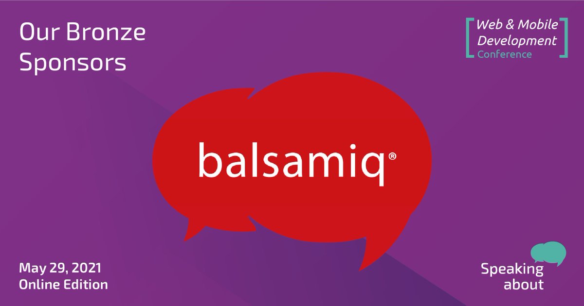 📣 Está quase a chegar o Speaking About - WEB &amp; MOBILE DEVELOPMENT.
A balsamiq é um dos nossos patrocinadores. Conhece mais em: balsamiq.com
👉 Bilhetes em: speaking.aidicb.pt