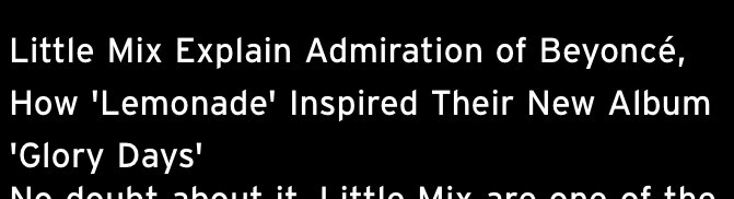 + Little mix were inspired by her songs while making their albums "Salute" and "Glory Days"