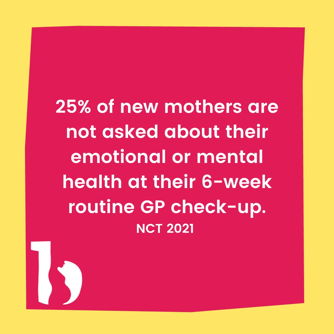 Disappointing that 25% or 150,000 new mothers every year are still not asked about their mental and emotional health despite the 6 week postnatal GP check being funded. Thank you to NCT for their dogged campaigning to improve postnatal care #HiddenHalf