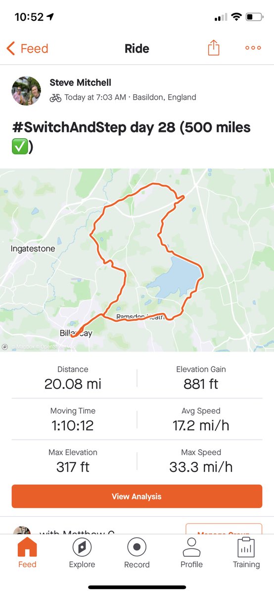 mitchskills's tweet photo. 500 miles in April & cycle every day β
#SwitchAndStep @Switch_the_Play challenge accomplished. Not stopping though & looking forward to a 60 mile tour of @BasildonCouncil primary schools on Friday as part of #DailyMile day & the inaugural @ActiveBasildon #SchoolsRelay https://t.co/hm1Dvddz7v