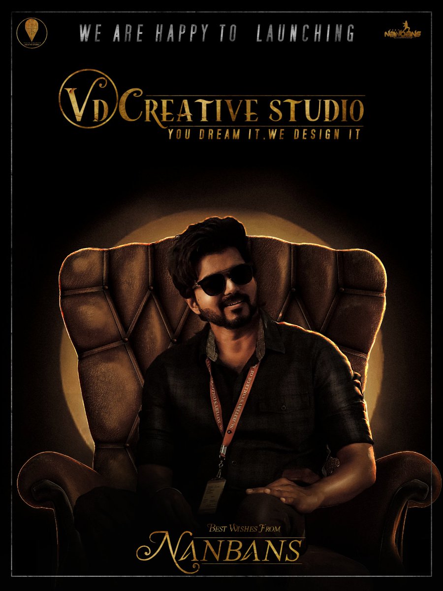 Vettaikaran_M's tweet photo. We are Happy to Launching
VD CREATIVE STUDIO
Best wishes from #TeamNanbans
FOLLOW & Give Your LOVE
@VDCS_offi
#Master @actorvijay #Thalapathy65 #Nanbas https://t.co/5inYEdy1qE