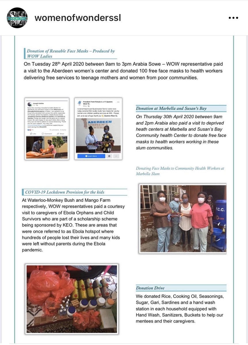 wow_salone's tweet photo. Here are some highlights from our activities in 2020 

#WOWGirls #WomenOfWonders #SierraLeone https://t.co/tHAFXxk03W