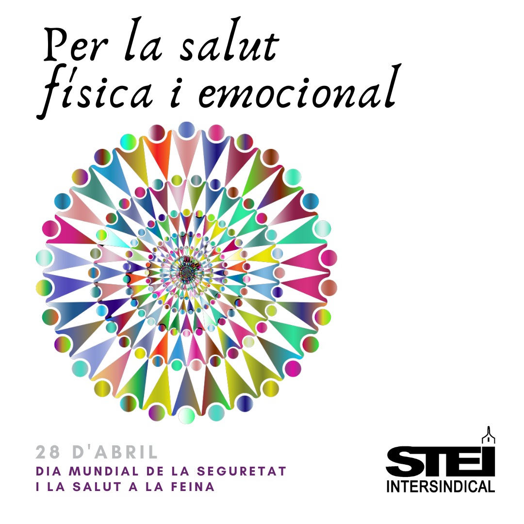 STEIPRIVADA's tweet photo. #28DAbril Dia Mundial de la Seguretat i la Salut a la feina. 
PER LA SALUT FÍSICA I EMOCIONAL https://t.co/3cVX6qERe6