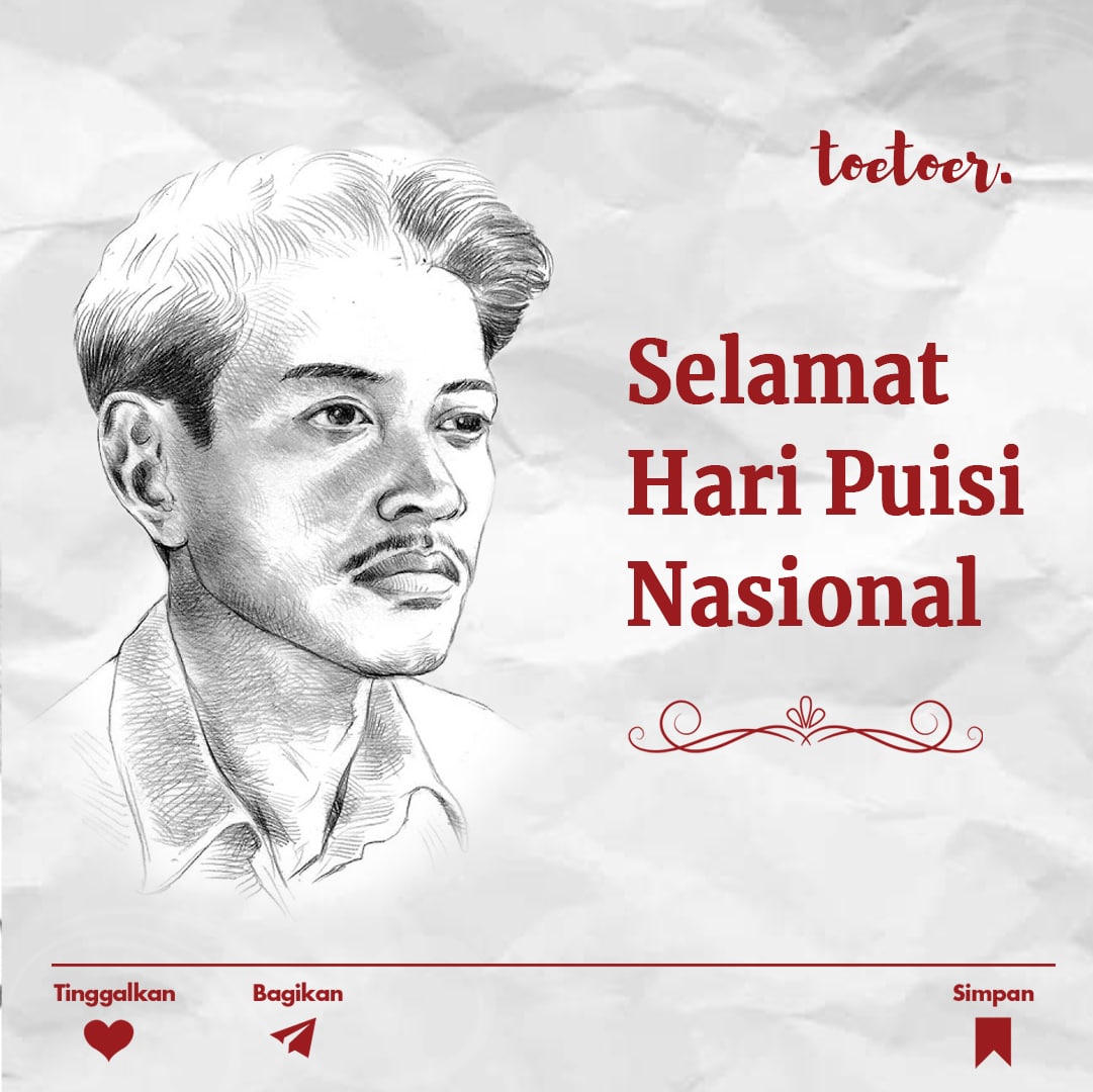 toetoercom's tweet photo. Selamat Hari Puisi 
Puisi apa yang selalu kamu sukai?
Simpan dan bagikan 🌹

Follow @toetoercom
Join community https://t.co/qhIgrtkdw4
Baca https://t.co/Us4je8bewb

_
#Toetoer #BerToetoer #haripuisi #haripuisinasional #puisi https://t.co/fYsbLWWQNV
