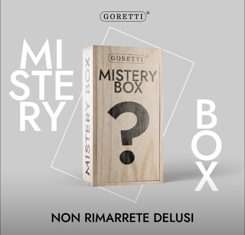 vinigoretti's tweet photo. MISTERY BOX GORETTI WINES:
Vuoi ricevere una selezione misteriosa e molto interessante dei vini Goretti? 
Richiedi info...
🍷🍷🍷🍷🍷🇮🇹🍷🍷🍷🍷
Do you want to receive a mysterious and very interesting selection of Goretti wines?
 Request info...
#havefun #enjoytheQuality #Goretti https://t.co/XPo8TycLpD