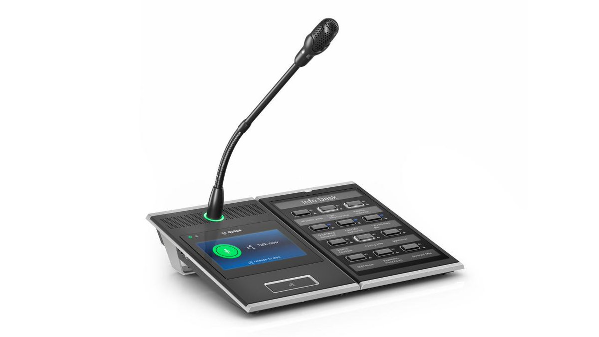 sonotrack_audio's tweet photo. Diseño y funcionalidades son las principales características de la estación llamada de sobremesa de PRAESENSA #MegafoniaIP #Bosch

☑Pantalla táctil a todo color
☑Interfaz gráfica de usuario
☑Indicadores de estado y fallo para alarma de voz

https://t.co/4t8UMy4ZEt https://t.co/WYb6BQbaAc