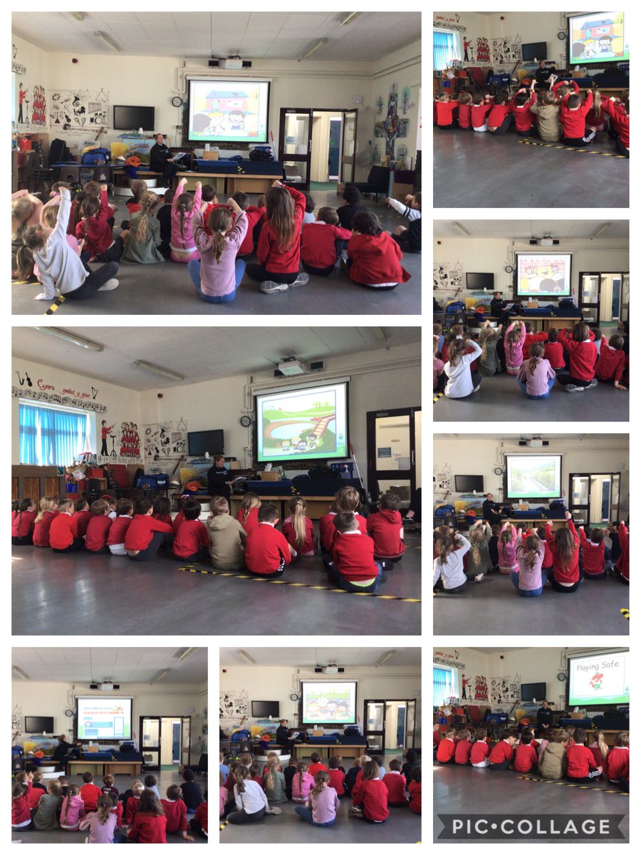 BabLlanfair's tweet photo. Diolch PC Roscoe am ymweld a dosbarth blwyddyn 1 a 2.
#chwaraeynstaff  
Thank you PC Roscoe for visiting year 1&amp;2.
#playingsafe https://t.co/HP73ksOdSo