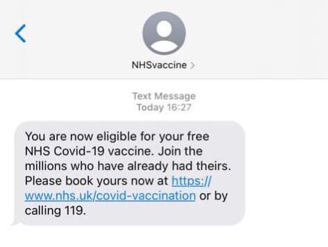 Delighted to have received my text inviting me to book my vaccination. 

This feels like a huge personal step towards normal. 

I got the call, I’m getting the jab.