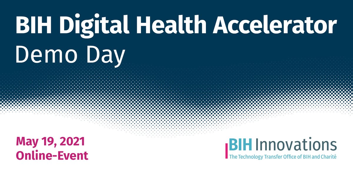 Charité BIH Innovation (@bih_innovation) on Twitter photo Register now for Digital Health Accelerator Demo Day on May 19! Our @berlinnovation <a href="/ChariteBerlin/">Charité - Universitätsmedizin Berlin</a> #innovation teams are polishing off their pitches and looking forward to the interactive breakout Q&A's with our Berlin #digitalhealth ecosystem eventbrite.de/e/berlin-healt… Register now for Digital Health Accelerator Demo Day on May 19! Our @berlinnovation <a href="/ChariteBerlin/">Charité - Universitätsmedizin Berlin</a> #innovation teams are polishing off their pitches and looking forward to the interactive breakout Q&A's with our Berlin #digitalhealth ecosystem eventbrite.de/e/berlin-healt…