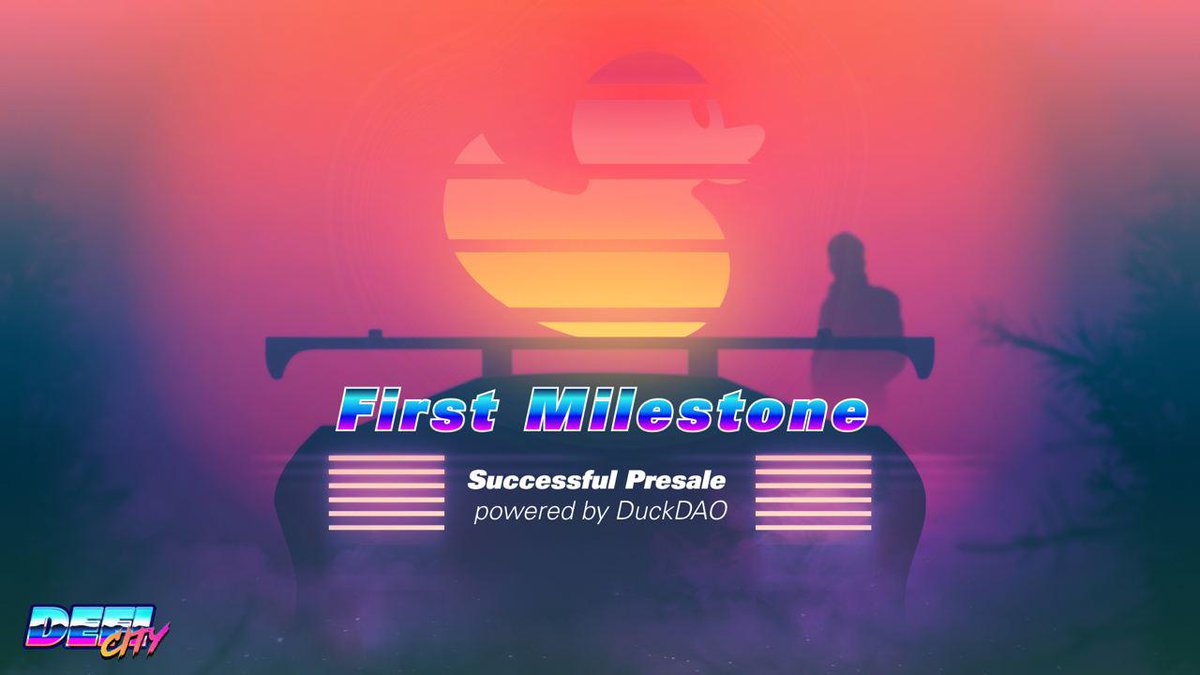 ❤️Dear community❤️

📯We are happy to announce our presale by DuckDao was a great success. 📯

We are grateful for the community support!🔥

<a href="/DefiCityApp/">DefiCity</a>🚘 x <a href="/dao_duck/">DuckDAO 🐣</a> 🐣

Stay tuned!🔥
More to come📫

$DFC #DeFi #Gaming #NFT