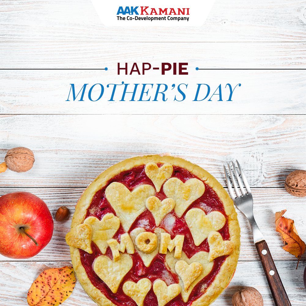 AAKIndiaCo's tweet image. There's only one thing sweeter than a pie, and that's mom!
#HappyMothersDay #MothersDay2021 #AAKKamani #TheCoDevelopmentCompany #TheValueAddingPartnership