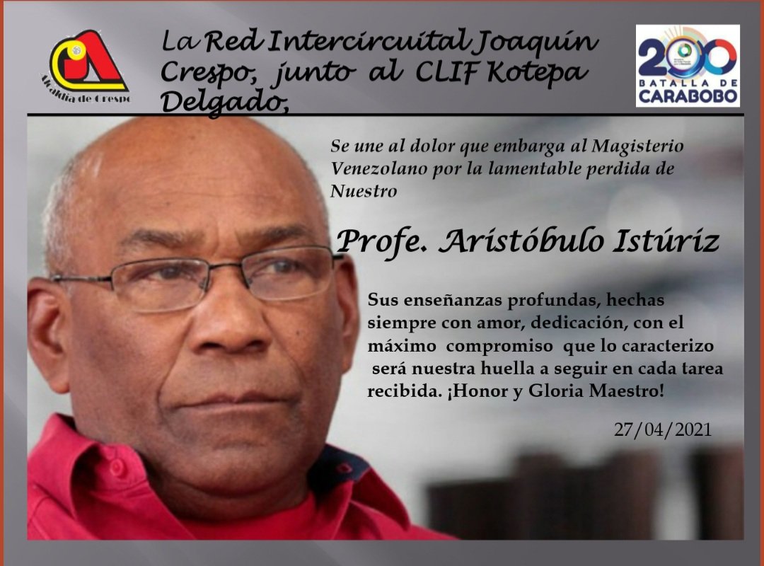 Clapyacambu2's tweet photo. Al declarar a Venezuela como TERRITORIO LIBRE DE ANALFABETISMO, hizo llamarada su consigna de vida: VIVA LA PATRIA! Hasta siempre MAESTRO! @ConCiliaFlores @AdolfoP_Oficial @AlcaldesaDiliaM @CAeb2020 #ComunicadoresClapActivos #EducaciónDeLutoNacional https://t.co/gktO3fHoqs