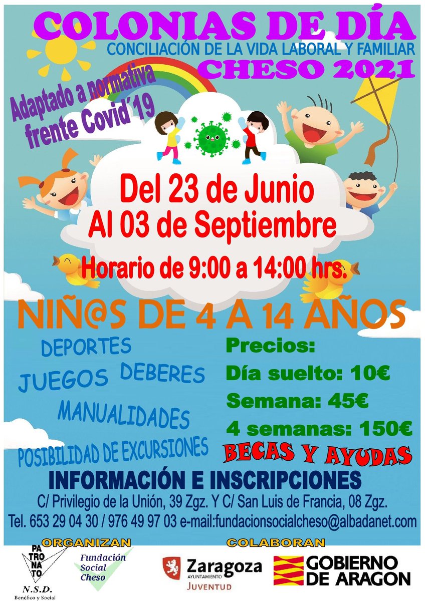 ChesoSocial's tweet image. Estamos organizando muchísimas actividades para este veranito...YA PUEDES INSCRIBIRTE....tenemos aforo limitado NO TE QUEDES SIN PLAZA