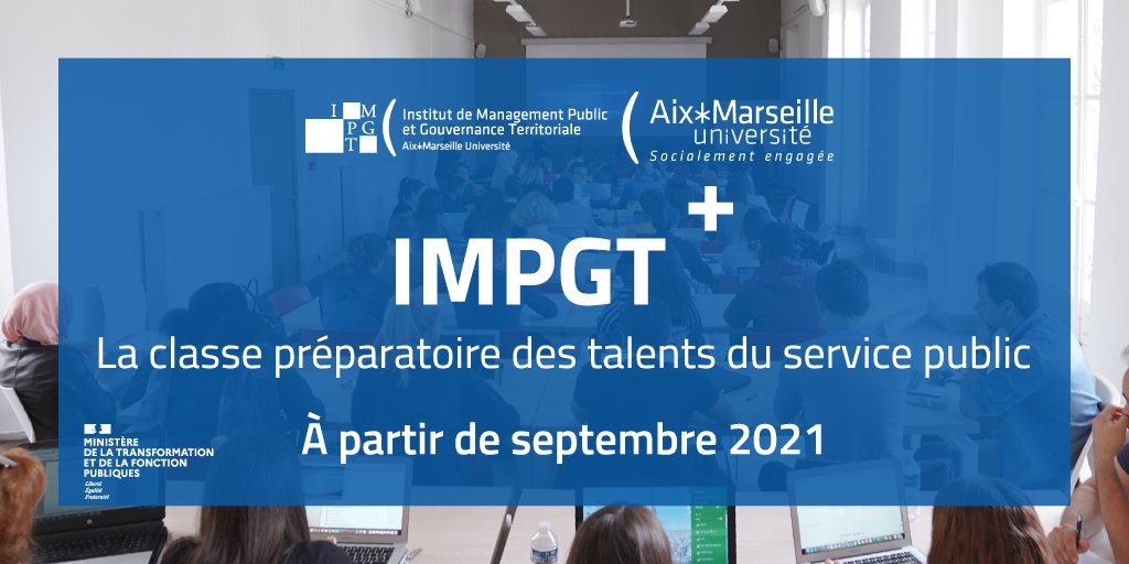 «Tous les citoyens sont admissibles à toutes dignités, places et emplois publics, selon leur capacité, et sans autre distinction que celle de leurs vertus et de leurs talents » Art. 6 de la DDHC
Ouverture prépa talents #IMPGT+ en septembre 2021 impgt.univ-amu.fr/fr/impgt/actua…