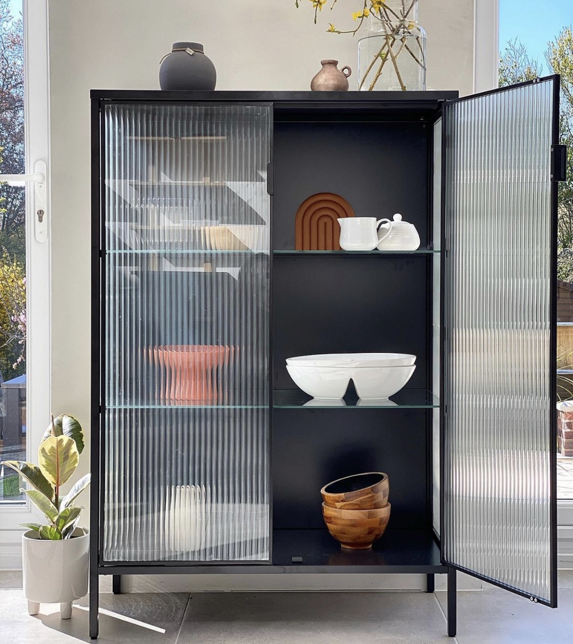 Upcycled 2024 glass cabinet