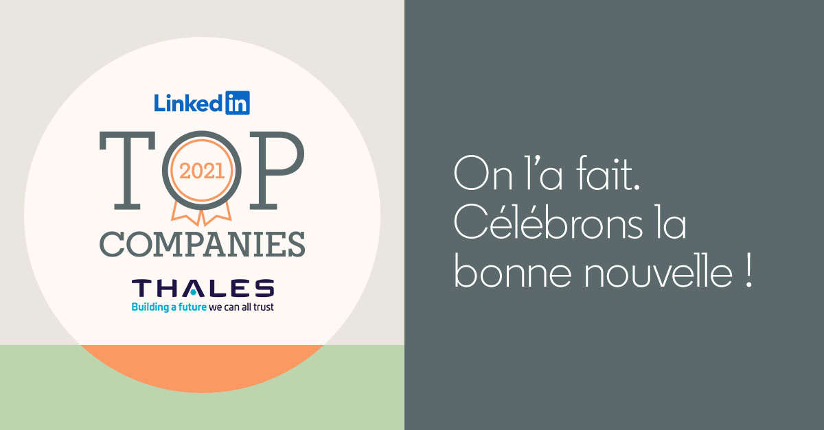 [Attractivité] 🏆 - Thales est à la 4ème place du classement #LinkedInTopCompanies en France ! 
thls.co/ONZs50EzDLl