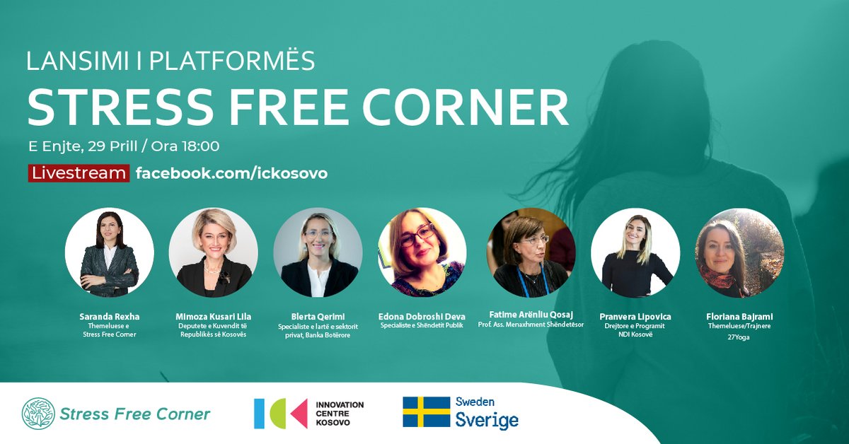 Supporting women entrepreneurs. The 'Stress Free Corner' to be launched tomorrow, Thursday, from 6pm (online). A virtual platform for healing and mental wellbeing. We wish Saranda and her team best of luck and success. stressfreecorner.co