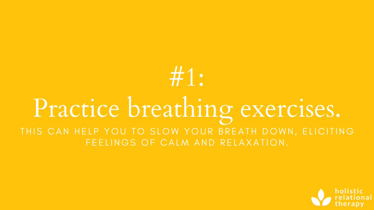 When symptoms of anxiety begin to rise, your breathing is often the first change that occurs in your body. Breathing exercises can help you slow your breath down. Deep breathing can also greatly help keep other symptoms from escalating, such as rapid heart rate or chest pain.