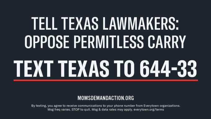 But it’s not too late to stop it, if u act now. Join  @MomsDemand, law enforcement, gun safety instructors, domestic violence leaders, doctors, mental health professionals & regular voices asking the  #txlege to stand w  #ElPaso &  #Odessa & ALL Texans, to say ‘no.’