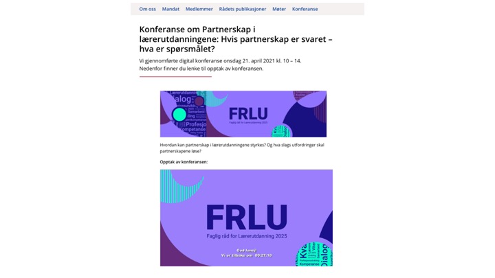 Tine S. Prøitz (@tsproitz) on Twitter photo Nå er opptaket av konferansen om #partnerskap i #lærerutdanning tilgjengelig for alle via våre nettsider. Der finnes også vårt nye oppdrag som ble lansert på konferansen. God konferanse!
nettsteder.regjeringen.no/frlu/konferans… Nå er opptaket av konferansen om #partnerskap i #lærerutdanning tilgjengelig for alle via våre nettsider. Der finnes også vårt nye oppdrag som ble lansert på konferansen. God konferanse!
nettsteder.regjeringen.no/frlu/konferans…