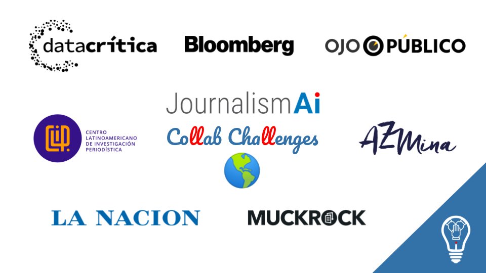 Polis@LSE (@polislse) on Twitter photo Join us in welcoming the participants of the #JournalismAI Collab Challenge in the Americas 🙌 #Collab21
🇧🇷 <a href="/revistaazmina/">Revista AzMina</a>
🇺🇸 <a href="/business/">Bloomberg</a>
🇨🇷 <a href="/CLIP_AmericaLat/">El CLIP</a>
🇲🇽 <a href="/Datacritica/">Data Crítica</a>
🇦🇷 <a href="/LANACION/">LA NACION</a>
🇺🇸 <a href="/MuckRock/">MuckRock</a>
🇵🇪 <a href="/Ojo_Publico/">OjoPúblico</a> Join us in welcoming the participants of the #JournalismAI Collab Challenge in the Americas 🙌 #Collab21
🇧🇷 <a href="/revistaazmina/">Revista AzMina</a>
🇺🇸 <a href="/business/">Bloomberg</a>
🇨🇷 <a href="/CLIP_AmericaLat/">El CLIP</a>
🇲🇽 <a href="/Datacritica/">Data Crítica</a>
🇦🇷 <a href="/LANACION/">LA NACION</a>
🇺🇸 <a href="/MuckRock/">MuckRock</a>
🇵🇪 <a href="/Ojo_Publico/">OjoPúblico</a>