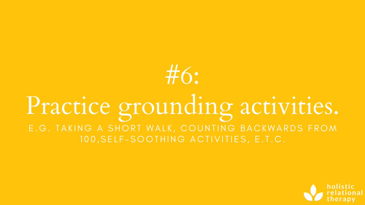 Grounding exercises are things you can do to bring yourself into contact with the present moment – the here and now. You can use grounding techniques to help create space from distressing feelings in nearly any situation.