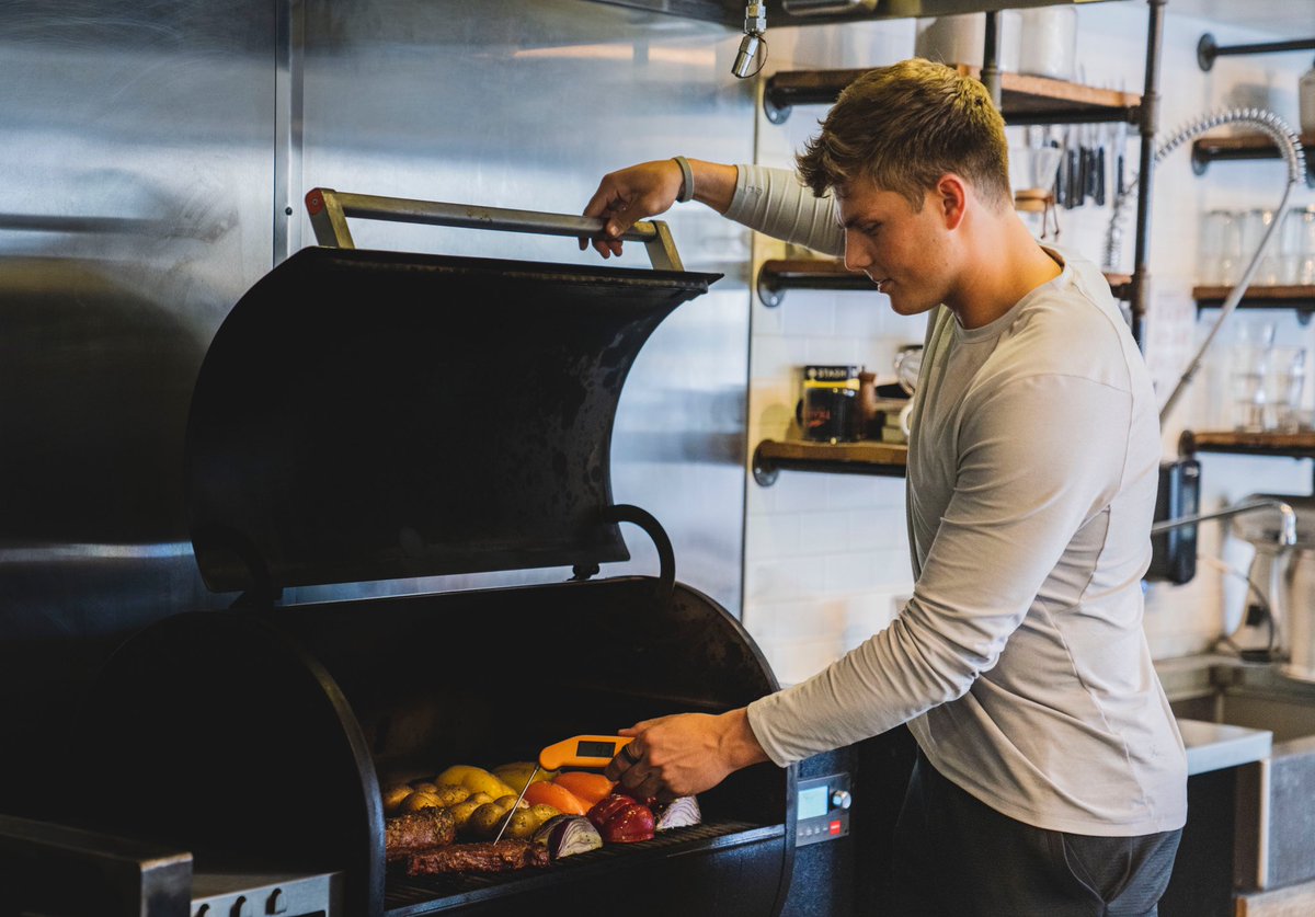 Expected No. 2 pick @zachkapono1 has signed a deal with <a href="/TraegerGrills/">Traeger Grills</a>. Company based in Utah, where he was born and raised and played his college ball at BYU.