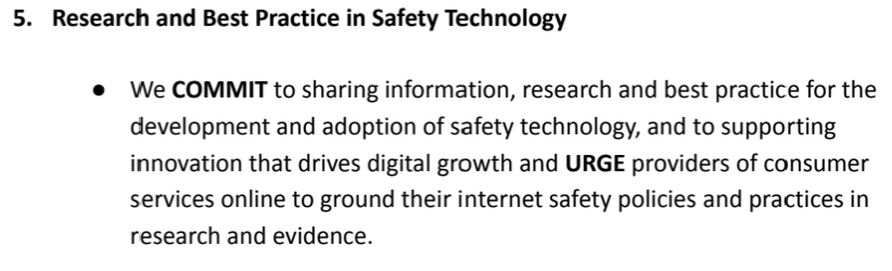 Safety tech is a vital enabler of action on online harms and the G7 have agreed an operational principle to work together on this. /6