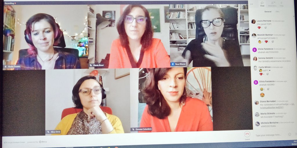 In diretta con @giuliatosato e le super speaker del panel dedicato al #linguaggioinclusivo per #IWDItalia2021 🥰🤩