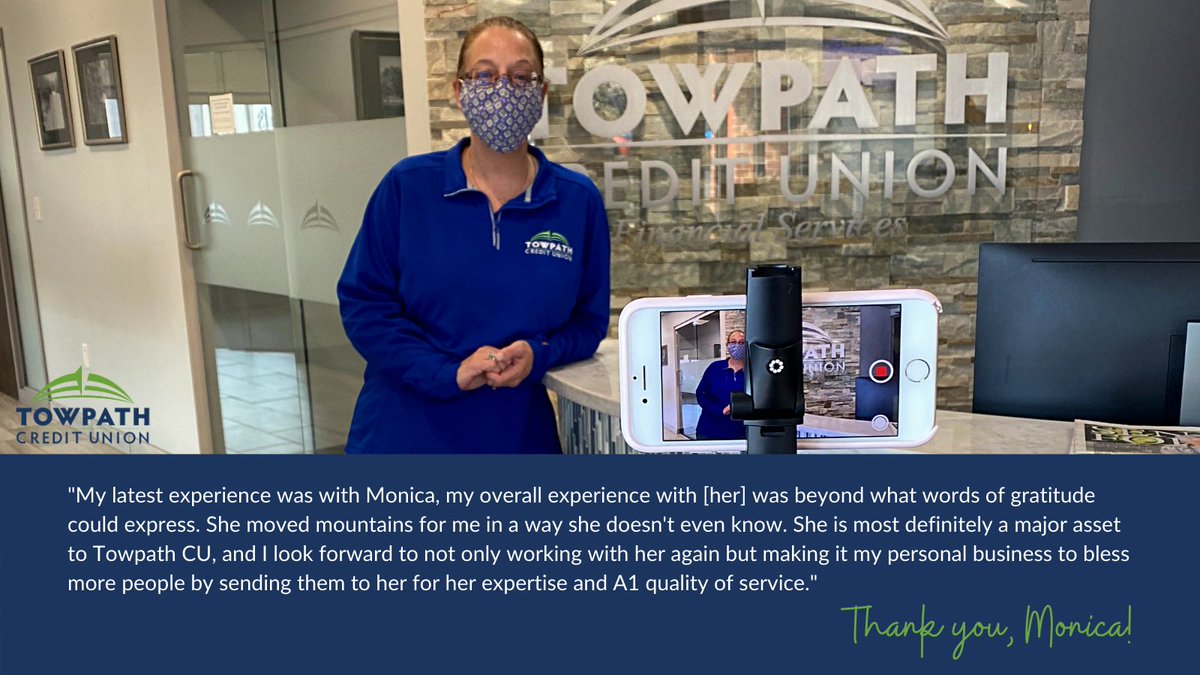 When she’s not busy assisting Members with their needs or conducting her daily afternoon check ins with every employee, Assistant Branch Manager, Monica, in Fairlawn is dedicating herself to helping make people’s financial dreams come true! #WeAreTowpathCU