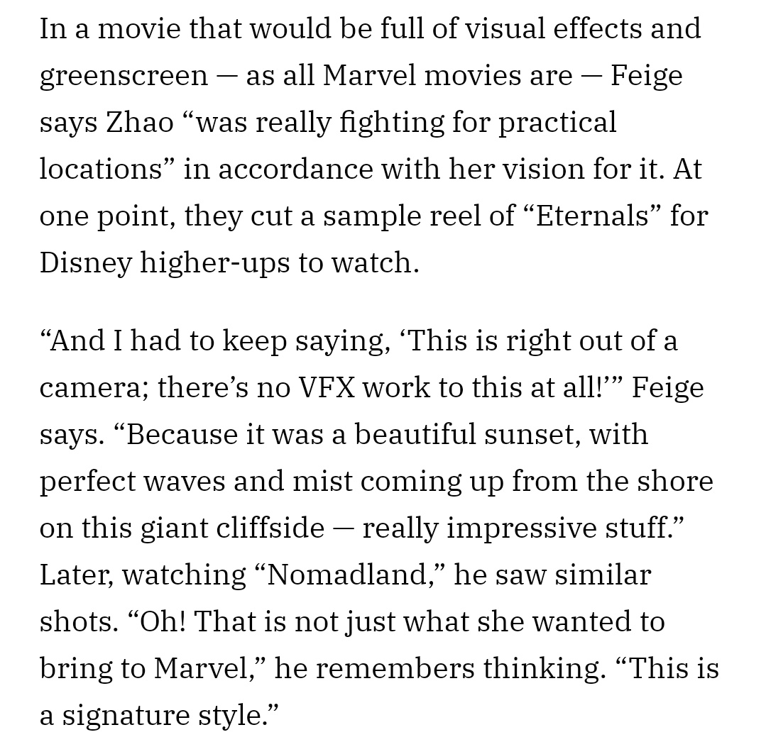 Feige's full quote is incredible. Someone rediscovering that cameras can capture the beauty of earth.