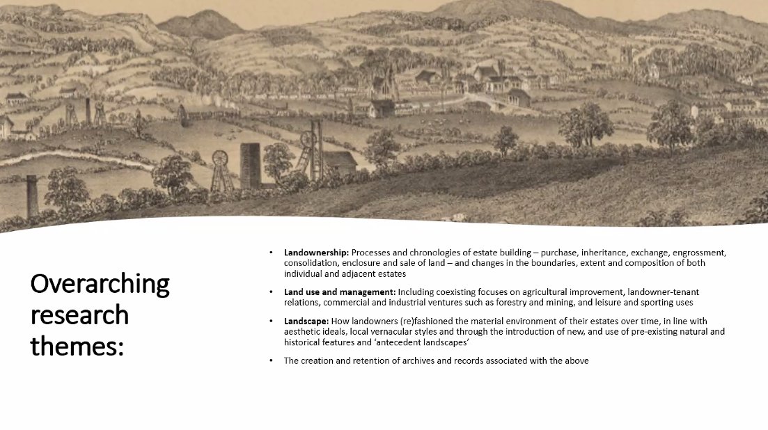 So what are the key themes? Landownership (something that  @VCH_London shares), Land Use and Management and Landscape.