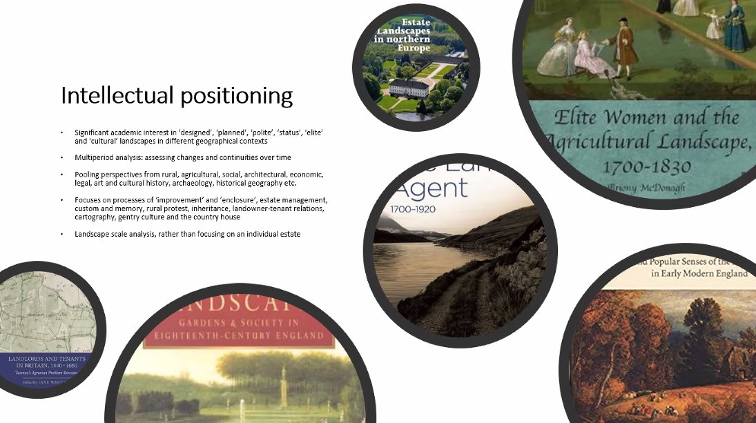 So among the historical themes drawn together in this project are popular protest,   #GardenHistory,   #LandscapeHistory the country house and the estate as frame for that.