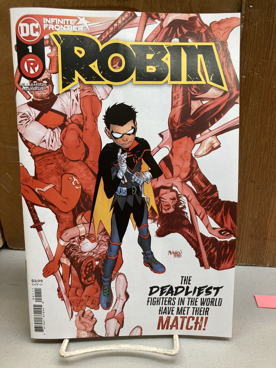 Damien Wayne, the son of Batman, takes flight in ROBIN issue 1, on sale today from #joshuawilliamson, #gelbmelnikov, and #dccomics! #robin #damienwayne #batman #ncbd #newcomicbookday #readmorecomics