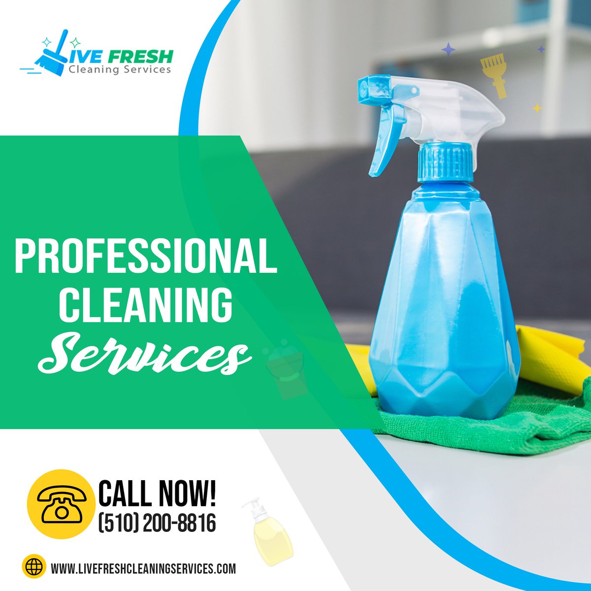 LiveFreshClean's tweet image. Ever feel the need to give your home a professional cleaning touch? 

Let us do your cleaning for you! 

Contact us at 510-200-8816

#LiveFresh
#Cleaning #CleaningService #Piedmont #Stockton #CA #California #SanFran #CleanServices
