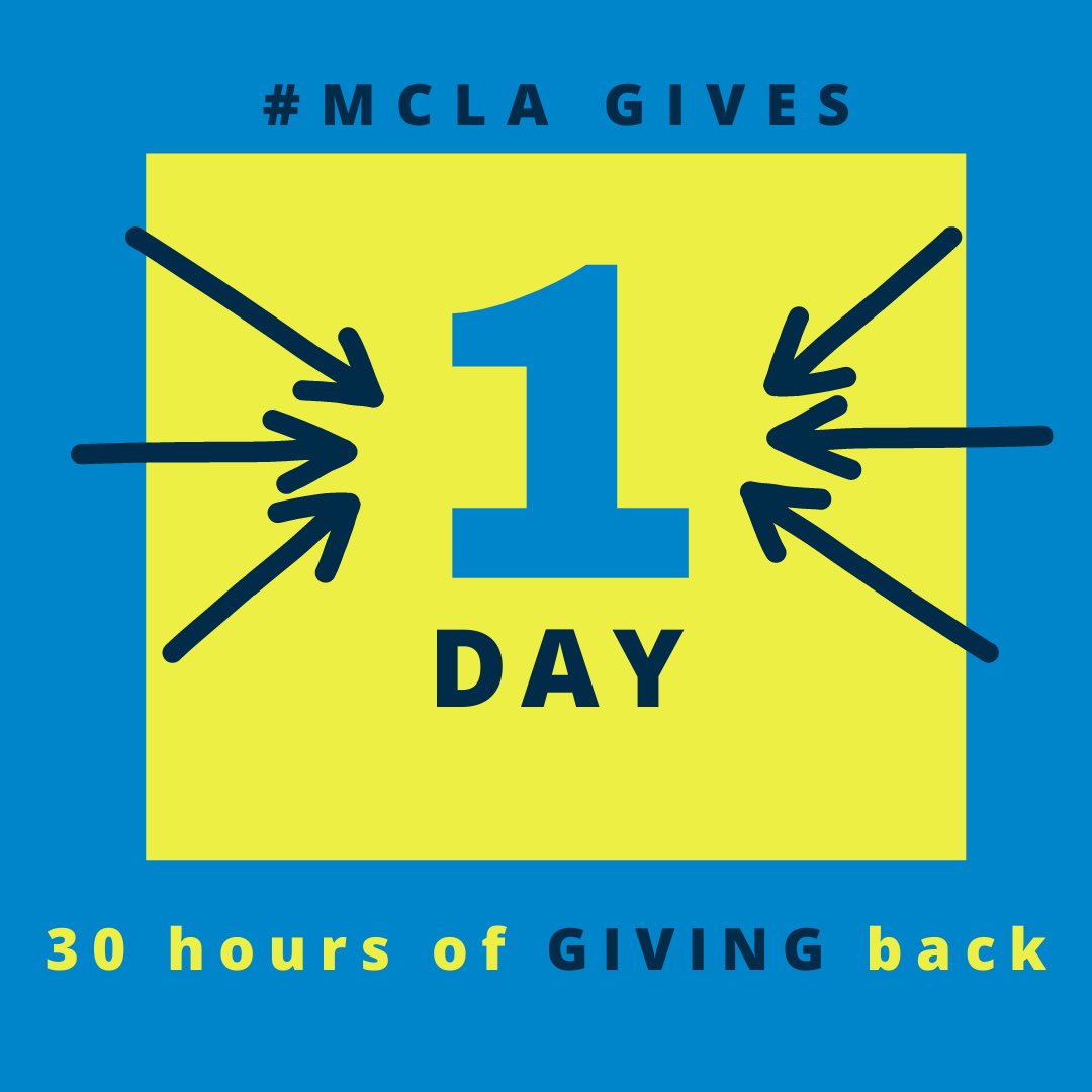 MCLA_Admission's tweet photo. ONE day to go until #MCLAGives! Your participation matters! Make a gift to your favorite area of campus any time April 29-April 30. If we reach 350 donors, thousands of dollars in additional support will be unlocked. Learn more here: https://t.co/20djWSRaQk https://t.co/0XNUuIWySF